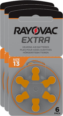18 x Rayovac Hörgerätebatterien 13 Extra Advanced 1,45V 310mAh 13AU-6XEMF
