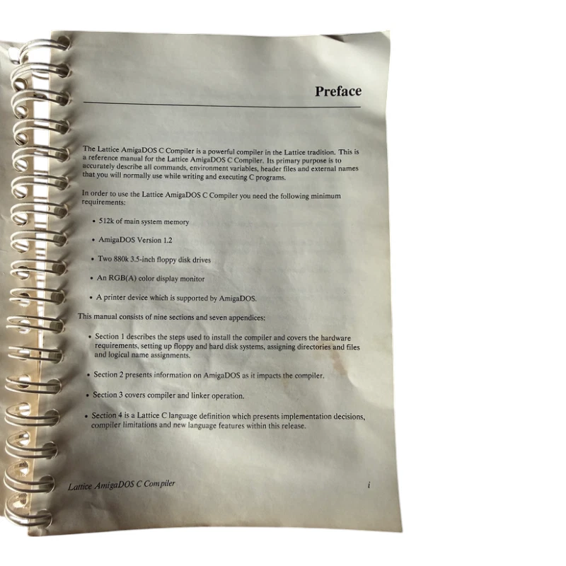 Lattice C Compiler Manual - Software for Amiga - Vintage Programming Book - Image 2 of 4