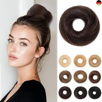 17G Haarteile Echthaar Mit Gummiband Unordentlicher Dutt Donut Accessoire
