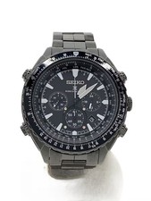 SEIKO Solar Wristwatch Analog BLK 6R92 0AK0