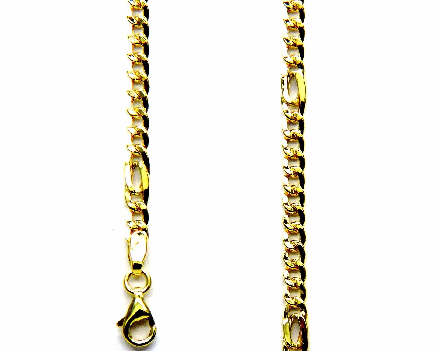 Collana De Oro Amarillo 18K 750/1000 Cadena Hombre Unisex Pernice Grumetta 50 Cm