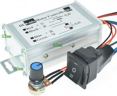 DC Motor Speed Controller DC 9-60V Pulse Width Modulation Regulator 20A 1200W St