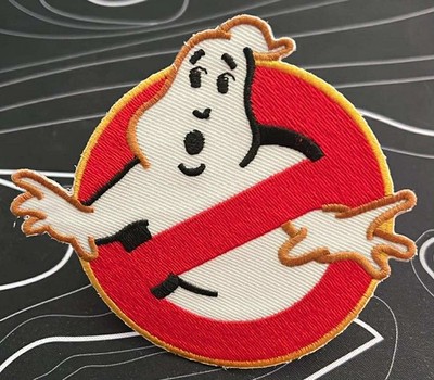 *RARE* Ghostbusters 4'' Patch with Yellow Outline Embroidered Patch