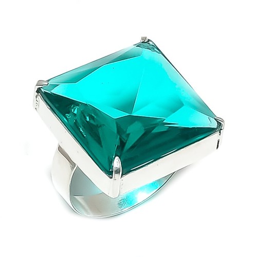 Natural Indicolite Tourmaline 925 Sterling Silver Jewelry Ring Size 9 Gift W587
