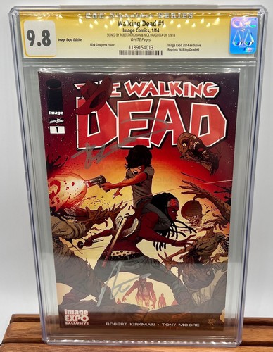 Walking Dead #1 CGC 9.8 Image Expo Exclusivo Firmado por Robert Kirkman & Dragotta - Imagen 1 de 5