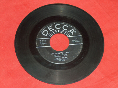 45 RPM JIMMY Ricks Lazy Mulo, What Have I Done Decca R&B Vinyl Schallplatte 30443 sehr guter Zustand