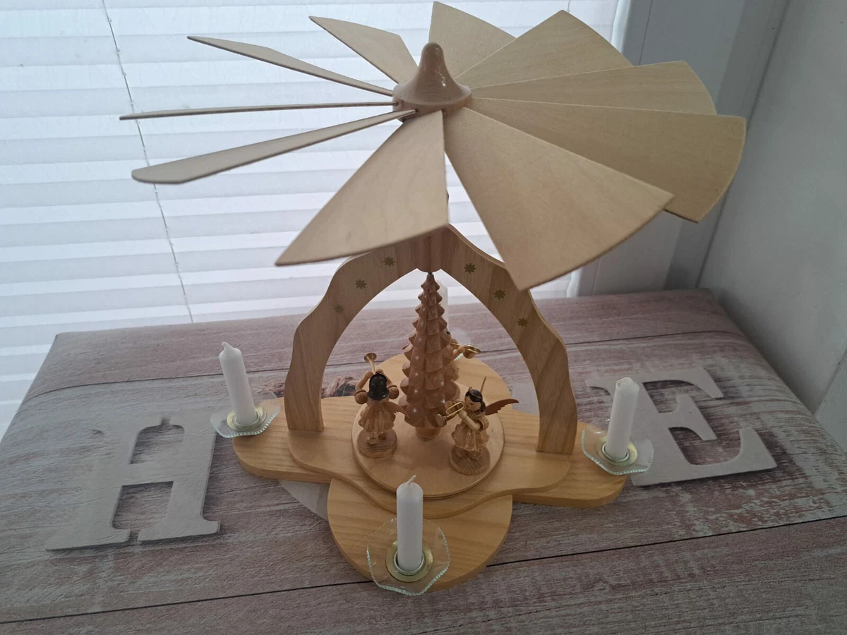 Teelicht Lavalampe Pyramide Engel Und Bergmann Mit Reiterlein, Natur ...