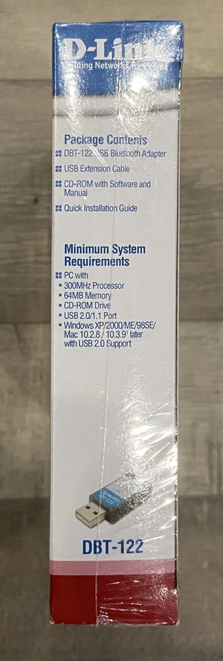 D-Link USB Bluetooth 2.0 + EDR Adapter DBT-122 New In Box Sealed - Image 3 of 4