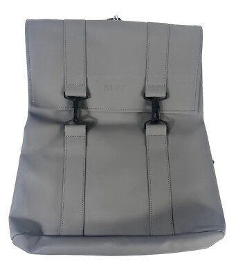 RAINS MSN Rolltop Rucksack Backpack Tasche wasserabweisend Grey Grau NEU