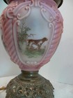 Antique GWTW consolidated  Oil Lamp Base Victorian Parlor Spaniel Hunting Dog — photo 4