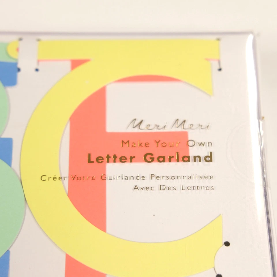 Meri Meri Make Your Own Garland Banner 134 Letters Congratulations Birthday NEW! - Image 2 of 4