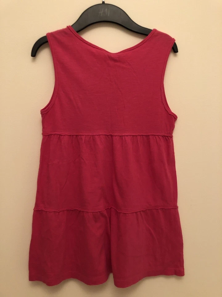 Mini Boden Deep Pink Floral Button Front Short Sleeve Top Tunic Size 9-10 Years - Image 4 of 4