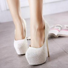 Mens Women Drag Queen Glittering Pumps Platform Heels Crossdresser Shoes 16cm