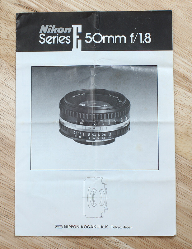 Green　1 NIKON SERIES E 50MM F/1.8 LENS INSTR. BOOK/126735 | eBay