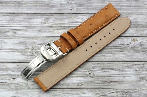 Cinturino Jaeger-Lecoultre + Fibbia Deployante Vera Pelle Struzzo Miele  17/16mm | eBay