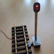 🚂 Bausatz Lichtsignal silber Hauptsignal LGB Spur G rot/grün Umschalter