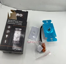 Woods 59711 In- Wall 15 Minute Spring Wound Timer Standard Switch Plate White