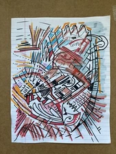 Original Abstract Sketch Graffiti Modern Art Expressionist Streetsyle Drawing