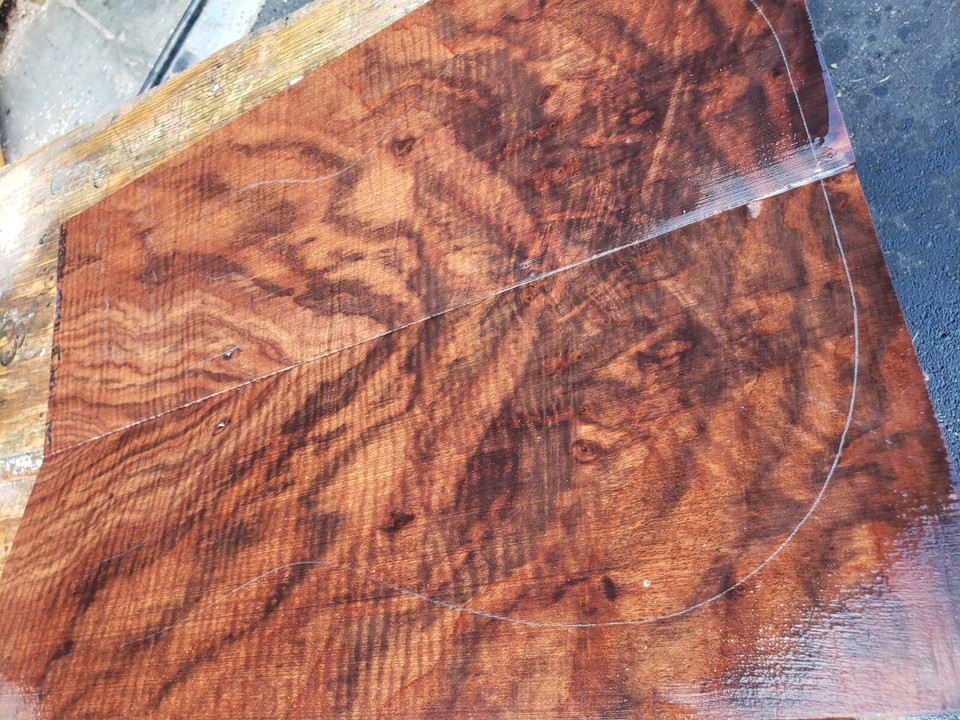 Curly walnut guitar wood Bass Explorer luthier Exotic Wood Ukelele