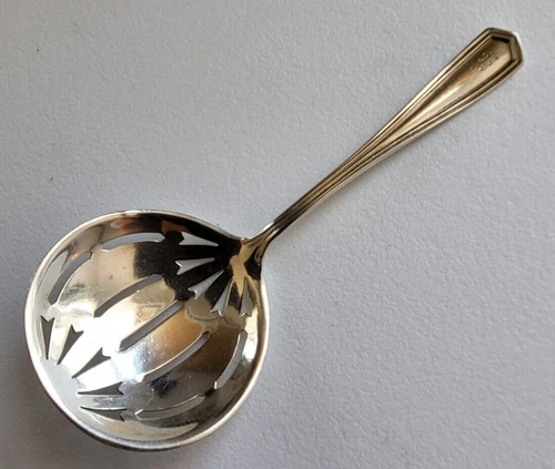 Sterling Silver Brandon Bon Bon Spoon With Pierced Bowl by International Silver