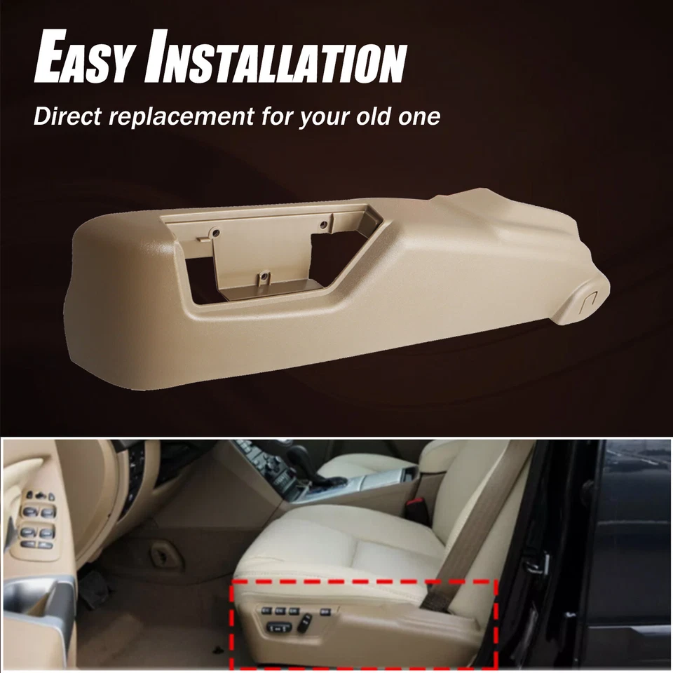 Cubierta de moldura del panel de interruptor lateral del asiento eléctrico delantero izquierdo para Volvo V70 XC70 2005-2007 Foto 4 de 4