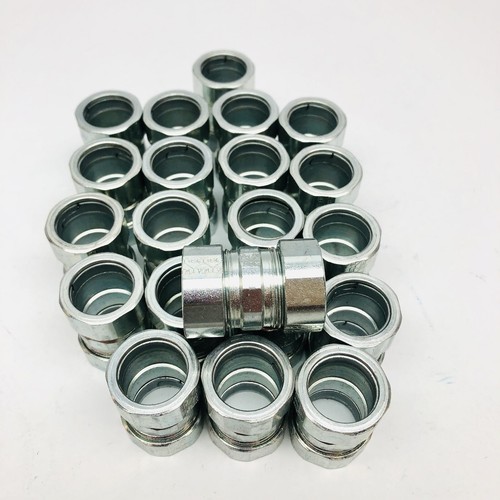 QTY 21 BRIDGEPORT 260-US 1/2" STEEL EMT COUPLING COMPRESSION TYPE CONCRETE TIGHT - Picture 2 of 4