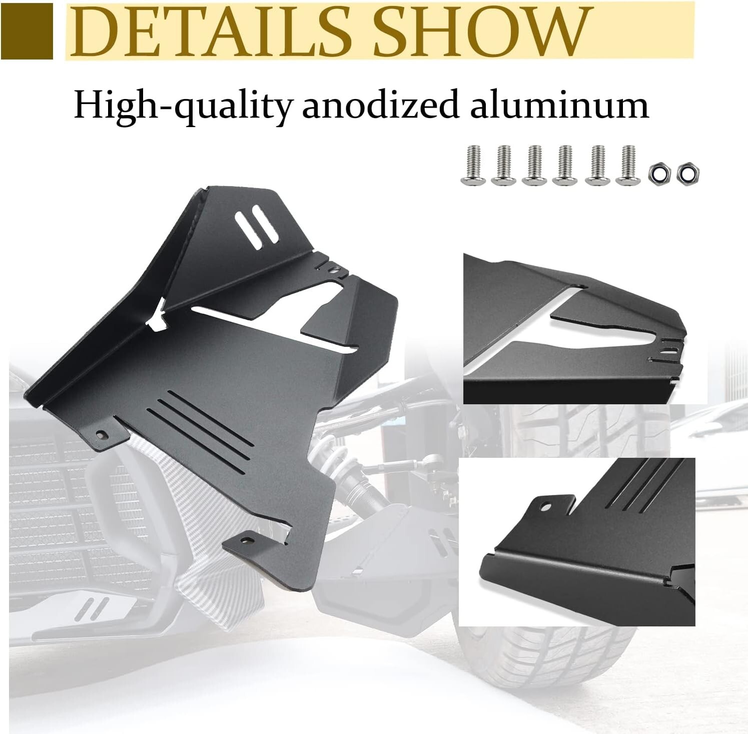 2pcs Aluminum Front AArm Splash Guard Protectors for CanAm Ryker