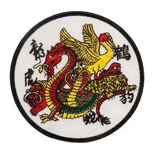 Five Animals Patch Martial Arts Uniform Patch