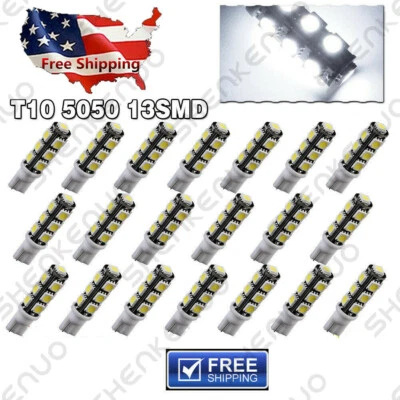 SHENKENUO 10 pcs, T10 Wedge 1.2W Bulb pure white LED for Malibu 12V DC Landscape Light