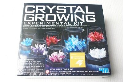 NEW 4M Crystal Growing Science Kit 4 Kids Conduct 7 Crystal Growing Experiments