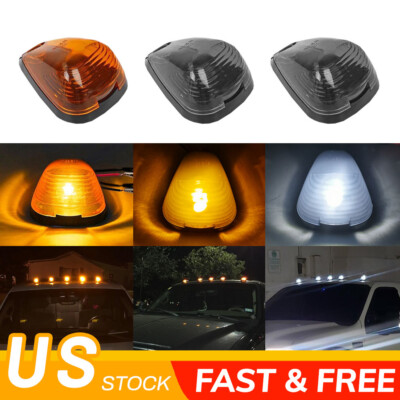 For Ford F-250 F-350 Super Duty Amber 5PCS Smoke LED Cab Roof Marker Light Kit