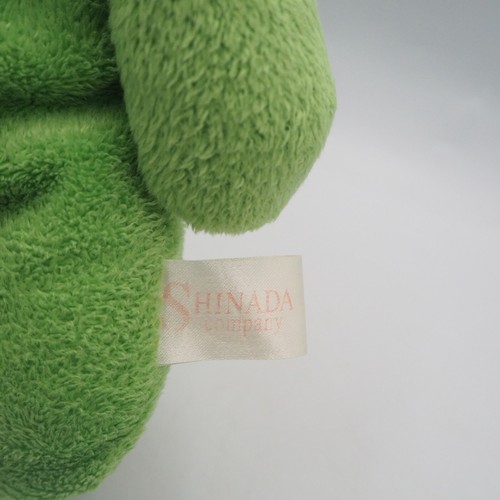 Shinada Company MC1906 Green Frog large Plush 11" Fumofumo san Toy Doll Japan - Picture 6 of 7