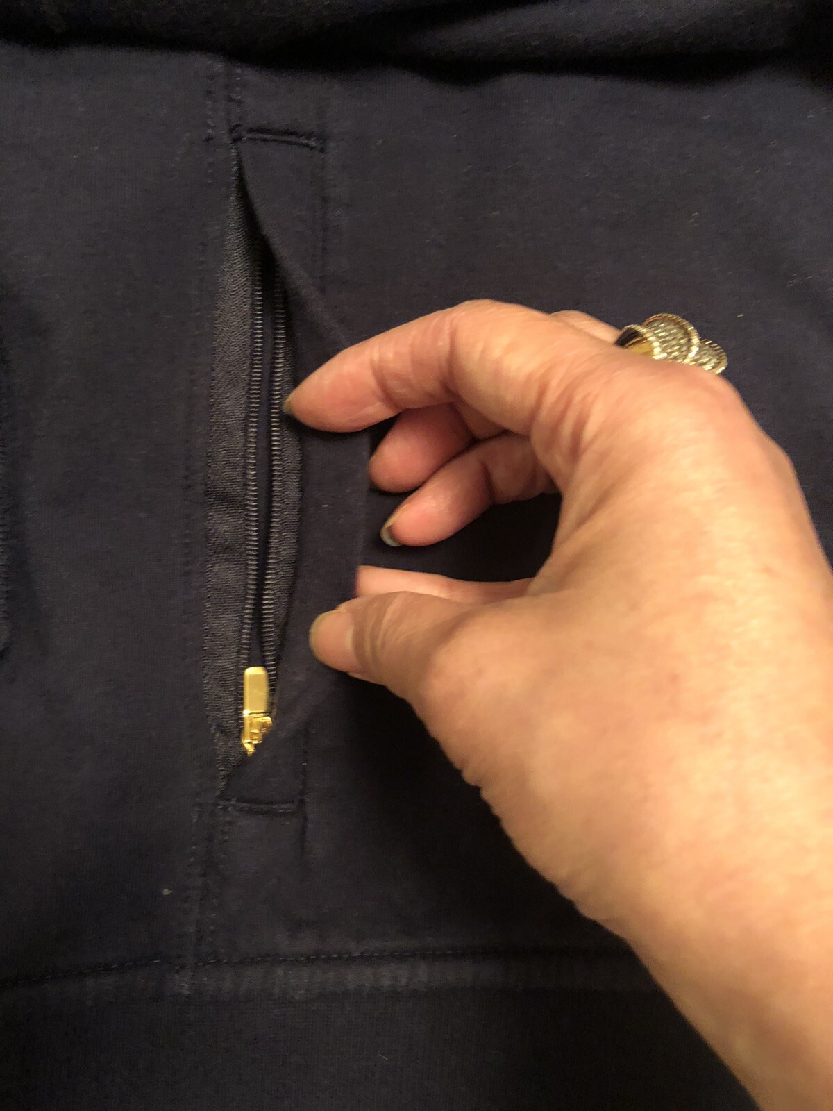 Polo Ralph Lauren vintage donna M blu navy oro pony giacca felpa zip