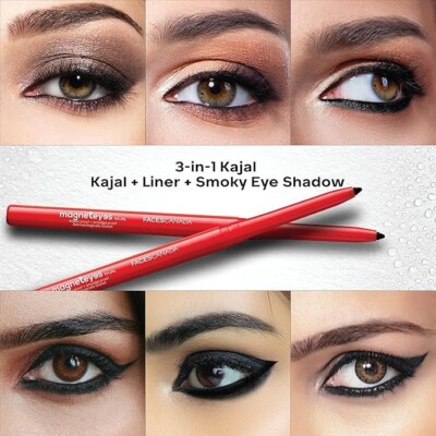 FACESCANADA Magneteyes Kajal Stick 0.35 Gm 24 Hr Long Stay Waterproof Deep Mate