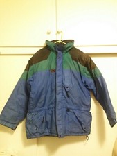 Vintage Retro Puffer Inside Edge Ski Winter Ski Blue Jacket Mens Sz L Used