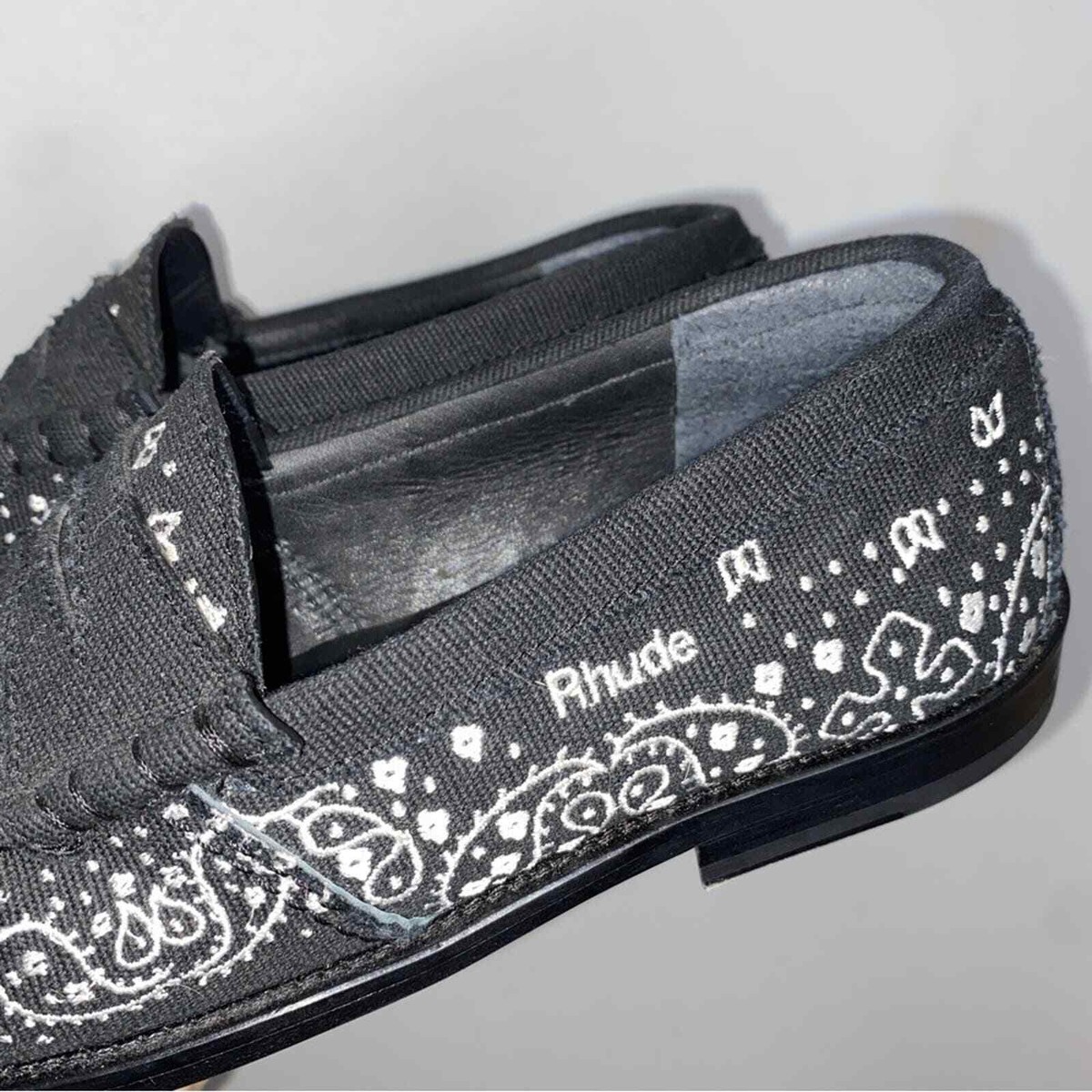Rhude Black Bandana Print Loafers Size Mens Size 8/ Womens 9.5 Rhude Leather Bandana Print Loafer 7 (40) | Mercari main image 3