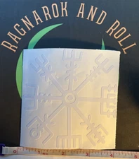 Vegvisir Permanent Vinyl Decal - 4" - Glossy White - Indoor/Outdoor/Dishwasher