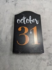 Halloween Wooden Decor Sign Tombstone Happy October 31