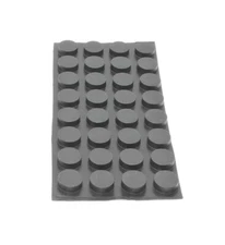 11mm D x 5mm H Round Small Rubber Feet 3M Adhesive Backing 32 Feet per Package