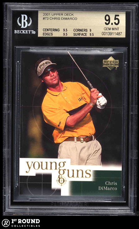 Chris DiMarco RC BGS 9.5: 2001 Upper Deck YG Rookie Card #73 POP 2
