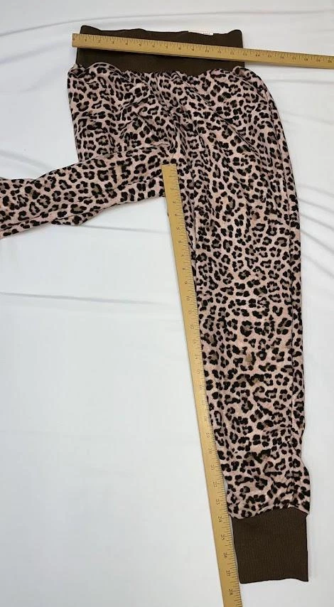 Pantalones de chándal $50 Inc con bolsillos acanalados con puños estampado de animales cintura alta marrón pequeño Foto 3 de 3