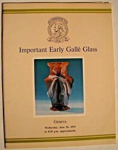 Christie's Geneva June 20, 1979 Auction Catalog Important Early Galle Glass