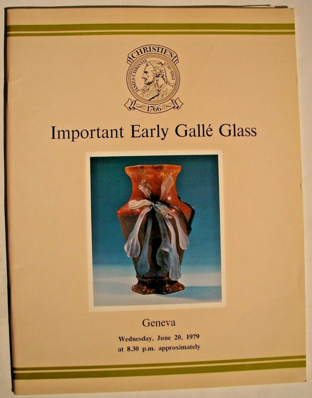 Christie's Geneva June 20, 1979 Auction Catalog Important Early Galle Glass
