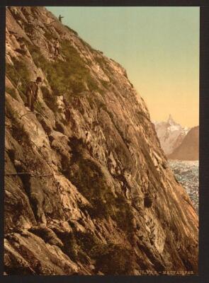 Le Mauvais Pas Chamonix Valley France c1900 OLD PHOTO
