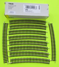 Marklin Mini-Trix N Scale- 15 degree curved sections(10 pc)  #14928 (NIB)