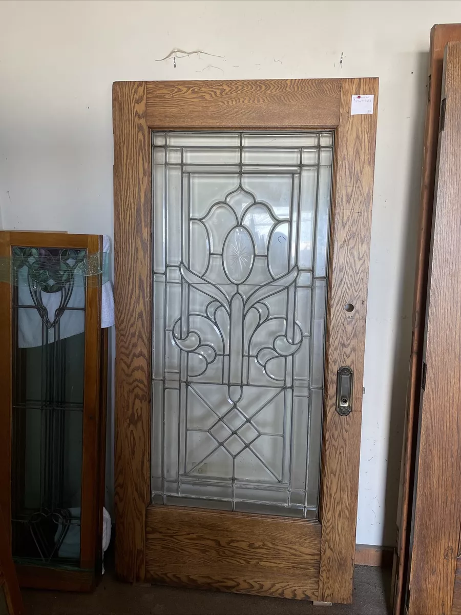 Leaded glass door deals