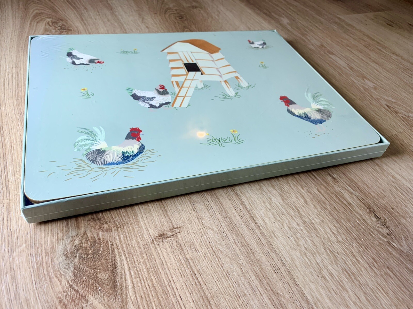 Laura Ashley Freerange Chickens Placemats Set 4x Rectangular Tablemats