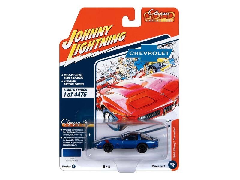 1979 Chevrolet Corvette – Blue 1:64 Scale Model - Johnny Lightning
