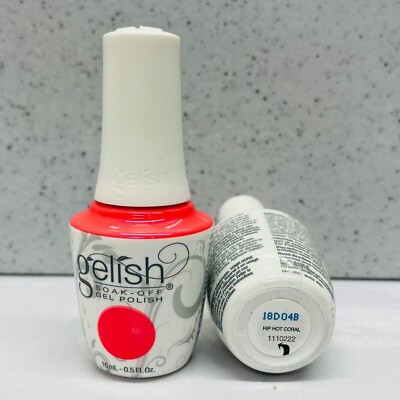 Gelish Harmony Soak Off Nail Gel Polish - 1 bottle - Hip Hot Coral #1110222