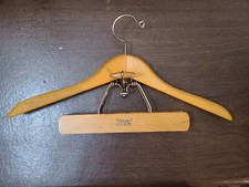 VINTAGE SETWELL 18" FRENCH COLLAR HEAVY DUTY WOODEN SUIT PANTS HANGER